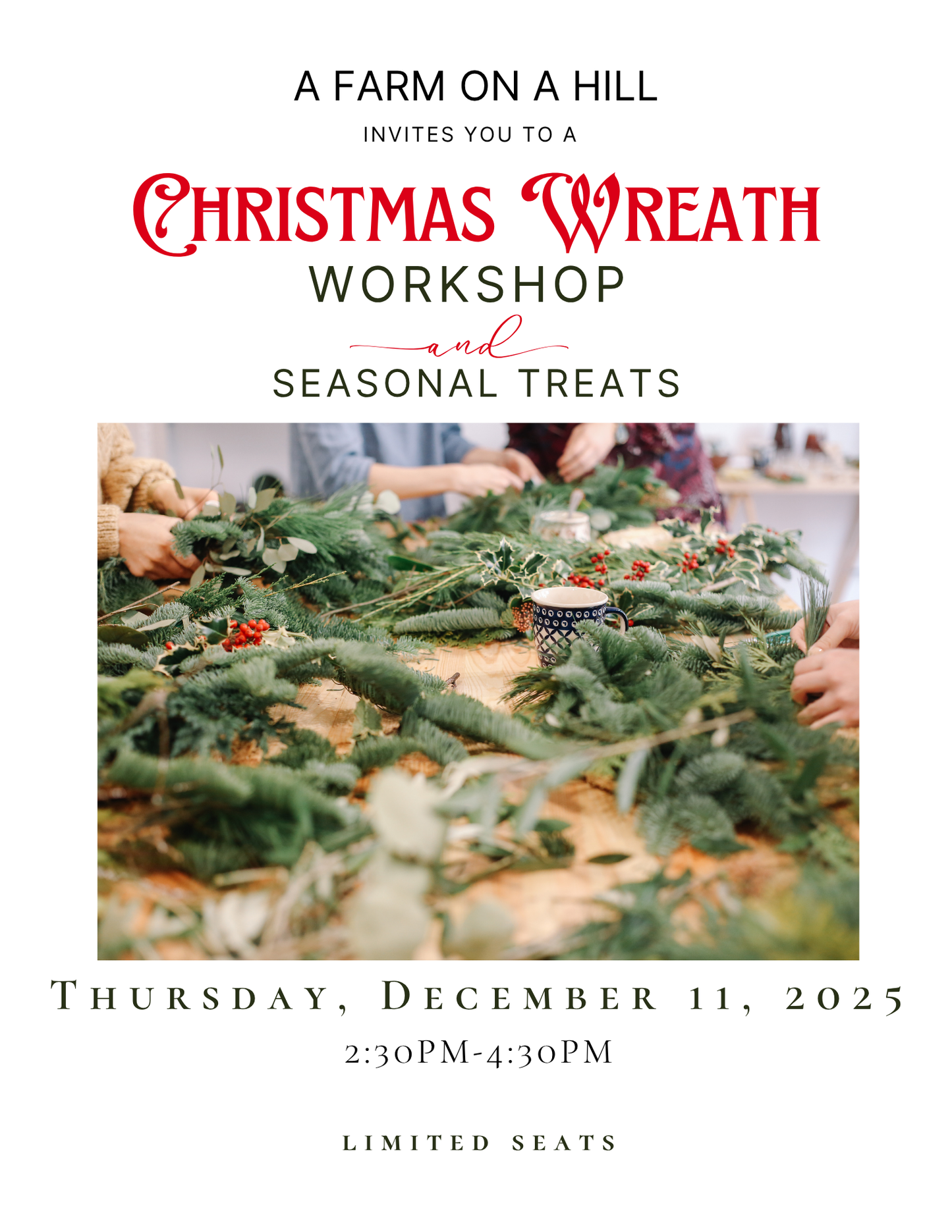 Christmas Wreath Workshop & Seasonal Treats