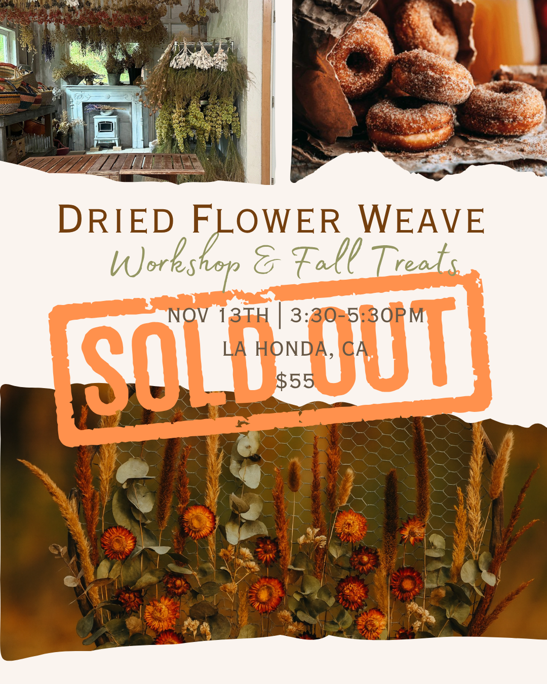 Dried Flower Weave Fall Workshop & Treats